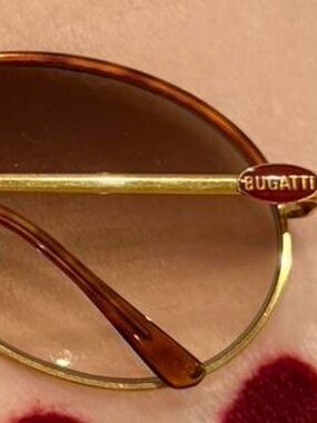 Bugatti Gold Frame with Brown Gradient Lenses Women's Sunglasses